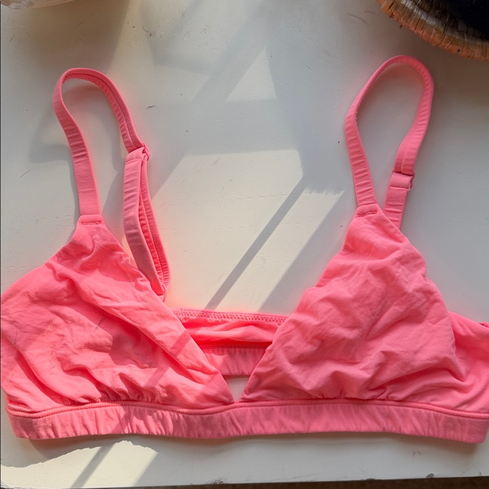 Skims Fits Everybody Neon Pink Bralette